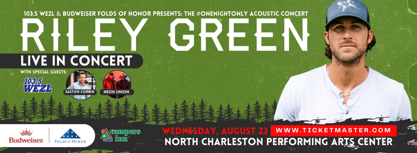 Riley Green headlining CCMF's #OneNightOnly acoustic concert
